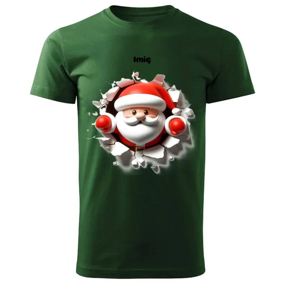 Mikołaj 3D | Personalizowana świąteczna koszulka męska BN80 - StoryCups.pl