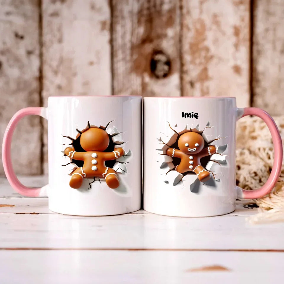 Pierniczek 3D | Personalizowany kubek świąteczny BN81 - StoryCups.pl
