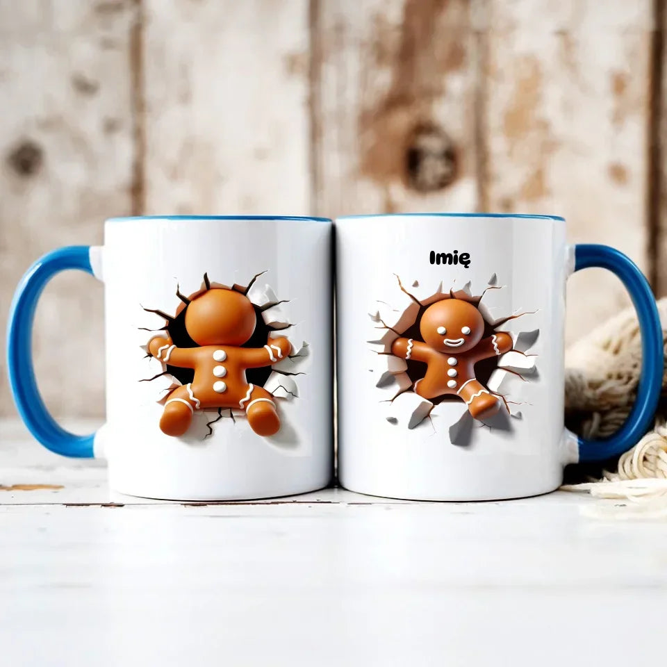 Pierniczek 3D | Personalizowany kubek świąteczny BN81 - StoryCups.pl