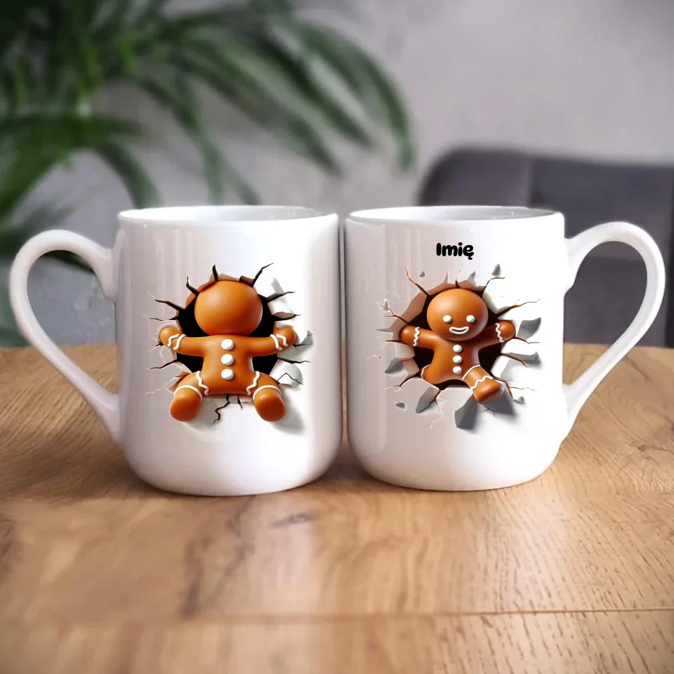 Pierniczek 3D | Personalizowany kubek świąteczny BN81 - StoryCups.pl