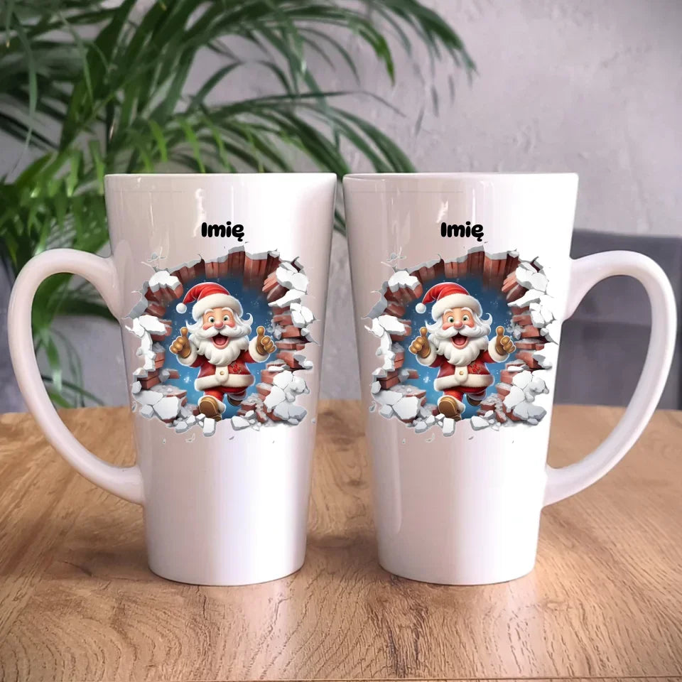 Mikołaj 3D | Personalizowany kubek świąteczny BN83 - StoryCups.pl