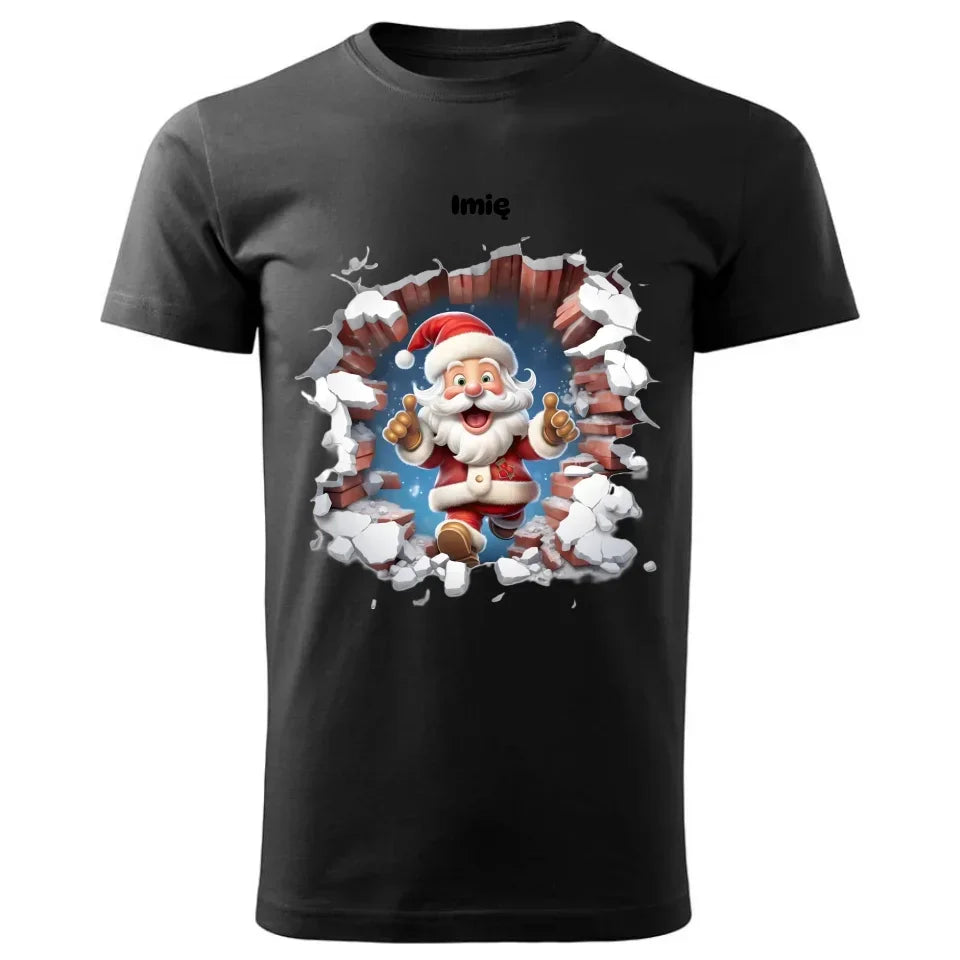 Mikołaj 3D | Personalizowana świąteczna koszulka męska BN83 - StoryCups.pl
