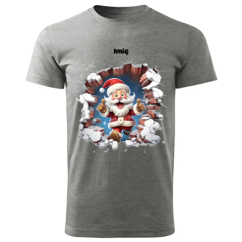 Mikołaj 3D | Personalizowana świąteczna koszulka męska BN83 - StoryCups.pl