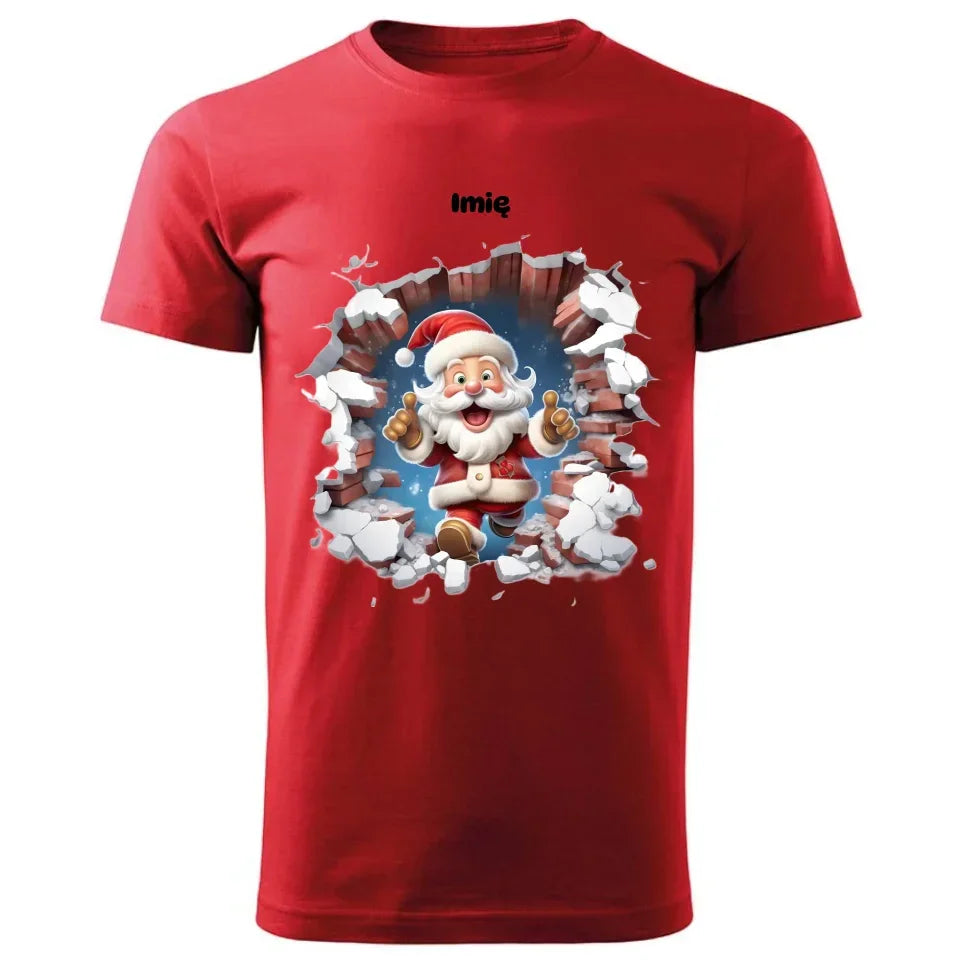 Mikołaj 3D | Personalizowana świąteczna koszulka męska BN83 - StoryCups.pl