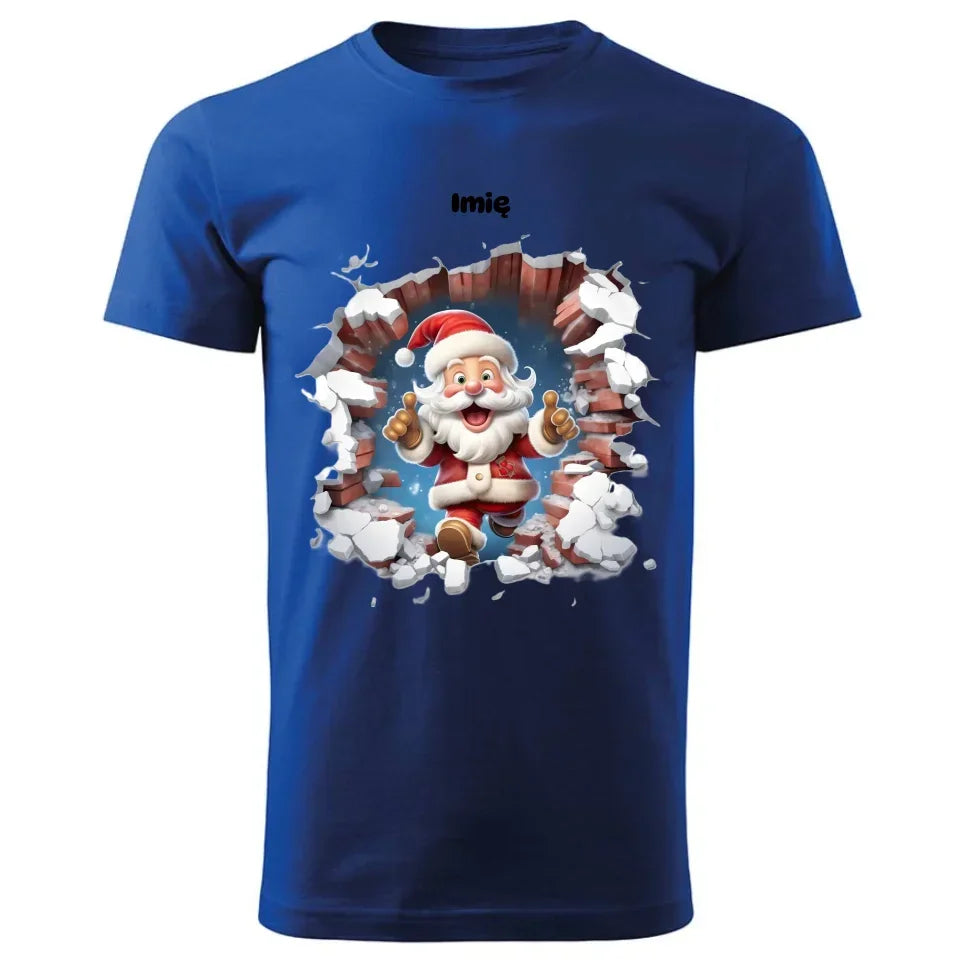 Mikołaj 3D | Personalizowana świąteczna koszulka męska BN83 - StoryCups.pl