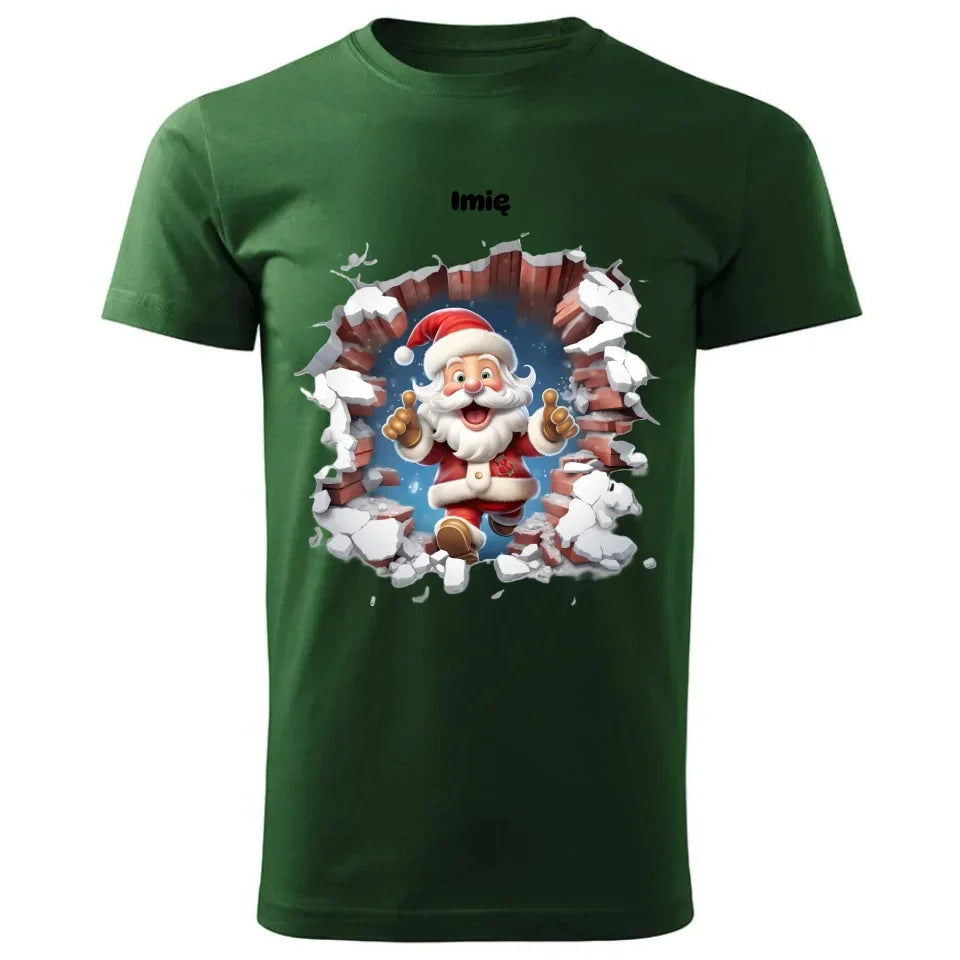 Mikołaj 3D | Personalizowana świąteczna koszulka męska BN83 - StoryCups.pl