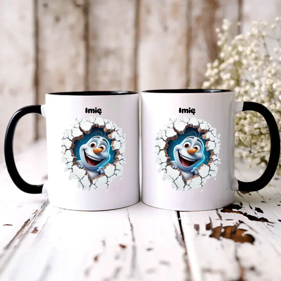 Bałwan 3D | Personalizowany kubek świąteczny BN84 - StoryCups.pl