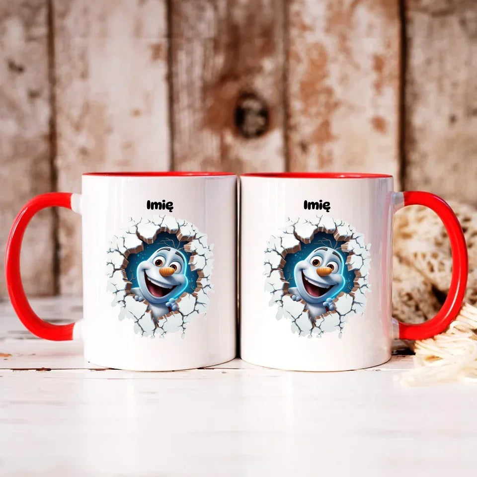 Bałwan 3D | Personalizowany kubek świąteczny BN84 - StoryCups.pl