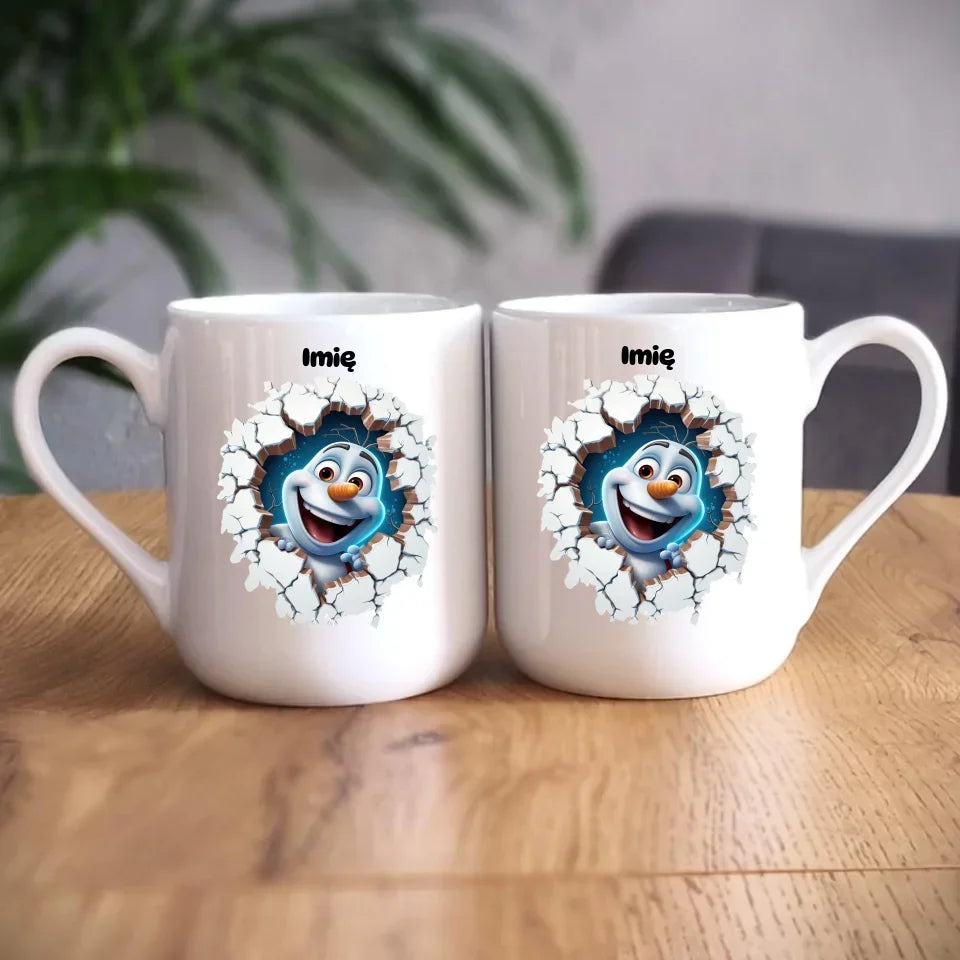 Bałwan 3D | Personalizowany kubek świąteczny BN84 - StoryCups.pl