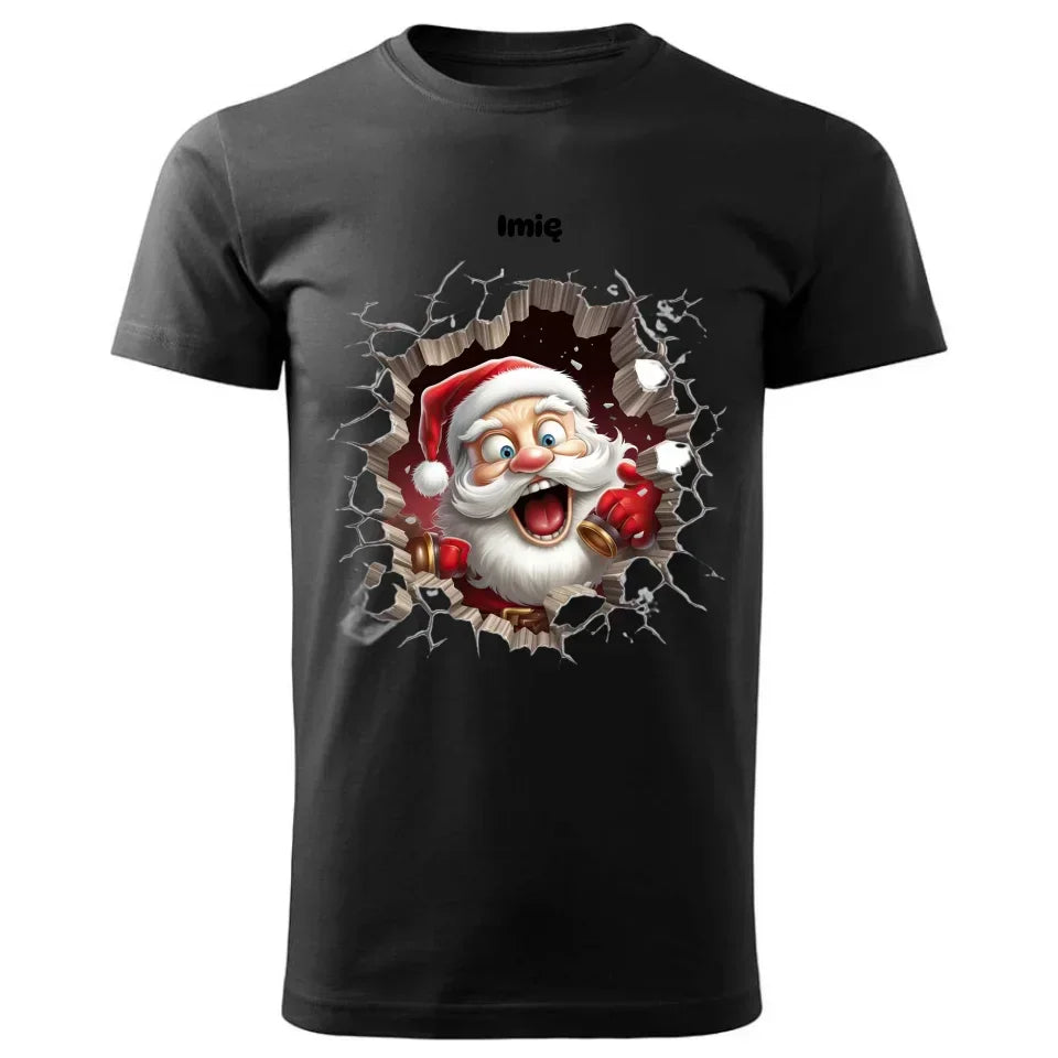 Mikołajek 3D | Personalizowana świąteczna koszulka męska BN85 - StoryCups.pl