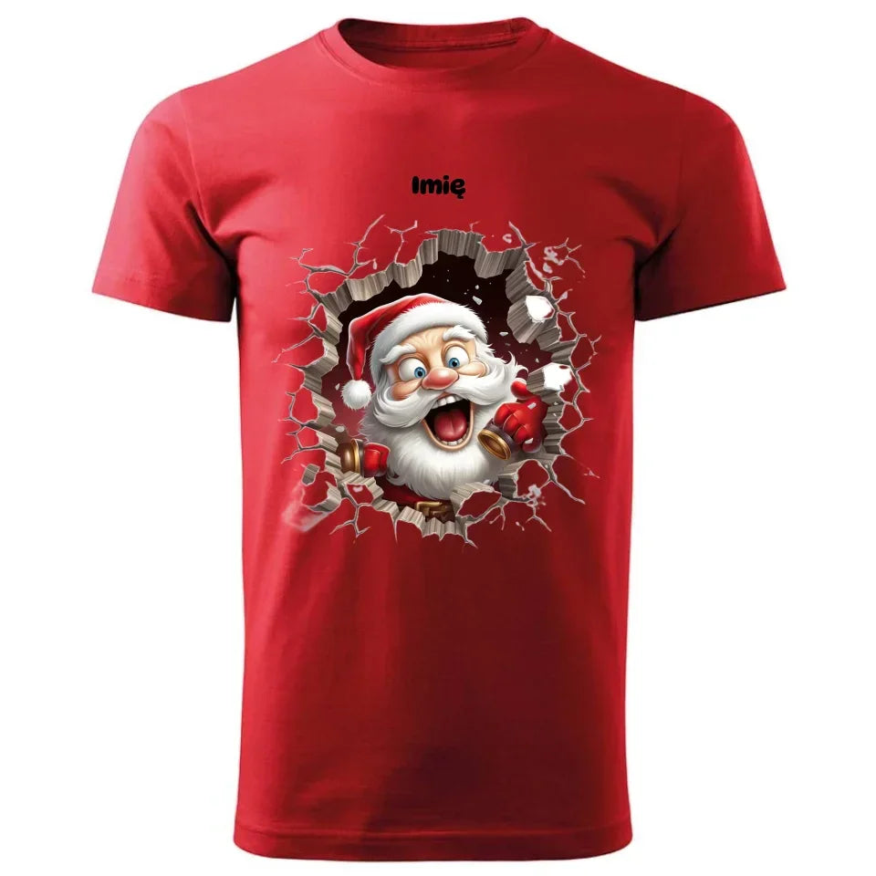 Mikołajek 3D | Personalizowana świąteczna koszulka męska BN85 - StoryCups.pl