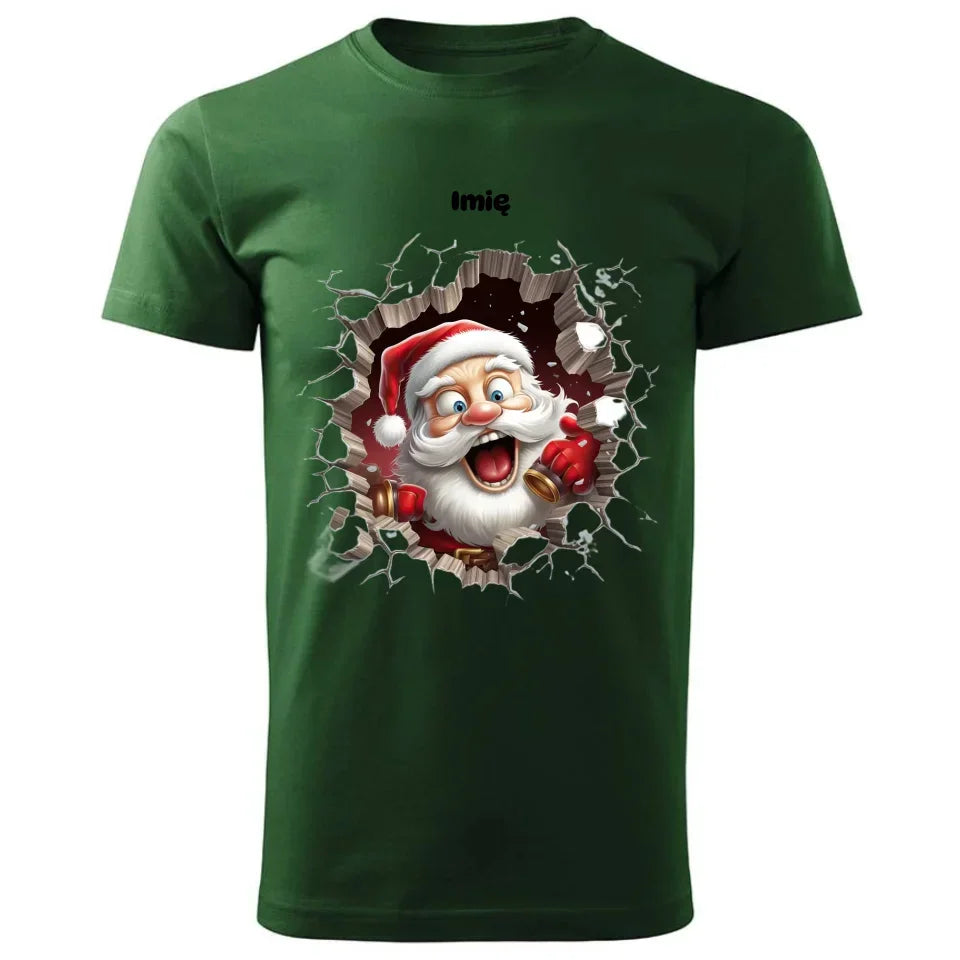 Mikołajek 3D | Personalizowana świąteczna koszulka męska BN85 - StoryCups.pl