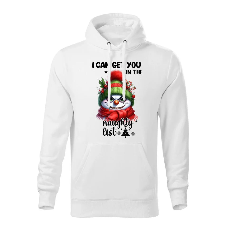 Świąteczna bluza męska z kapturem biała na prezent personalizacja hoodie Święta Boże Narodzenie Mikołajki