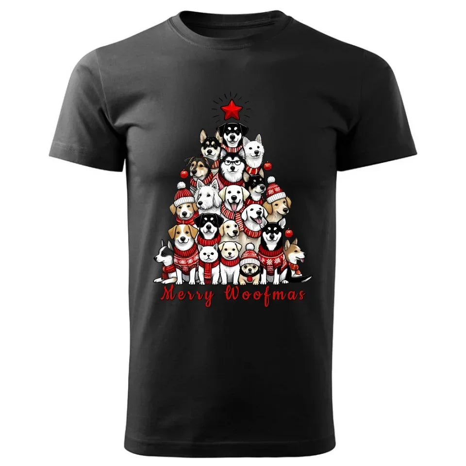 Merry woofmas | Świąteczna koszulka męska BN90 - StoryCups.pl