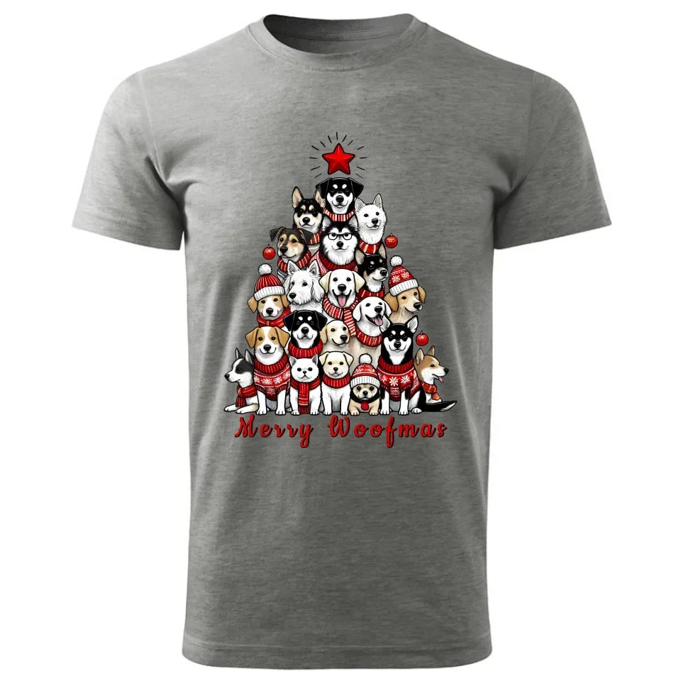 Merry woofmas | Świąteczna koszulka męska BN90 - StoryCups.pl