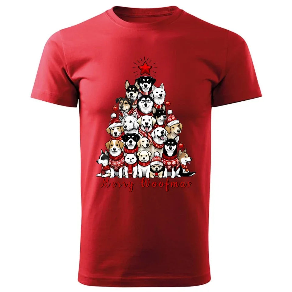 Merry woofmas | Świąteczna koszulka męska BN90 - StoryCups.pl