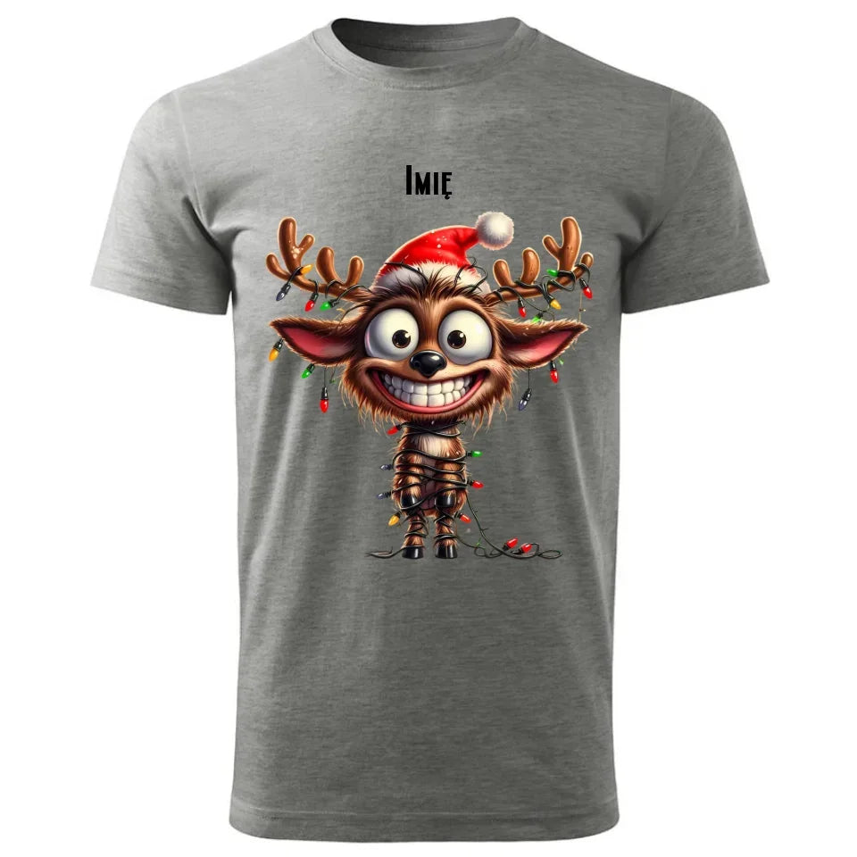 Renifer | Personalizowana świąteczna koszulka męska BN93 - StoryCups.pl