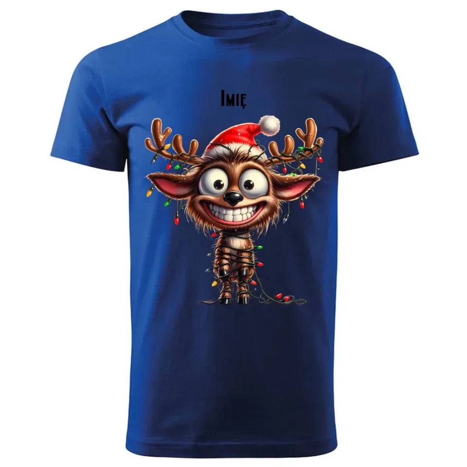 Renifer | Personalizowana świąteczna koszulka męska BN93 - StoryCups.pl