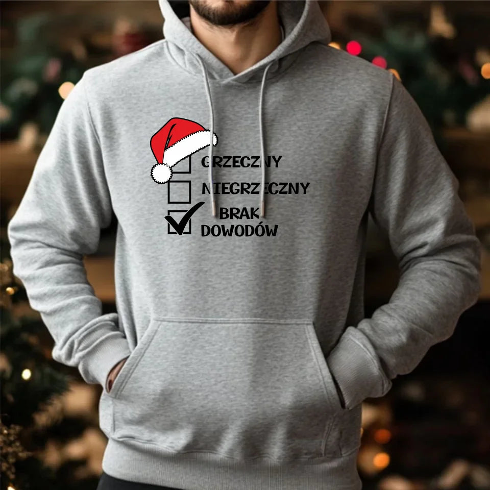 Świąteczna bluza męska z kapturem na prezent hoodie personalizacja