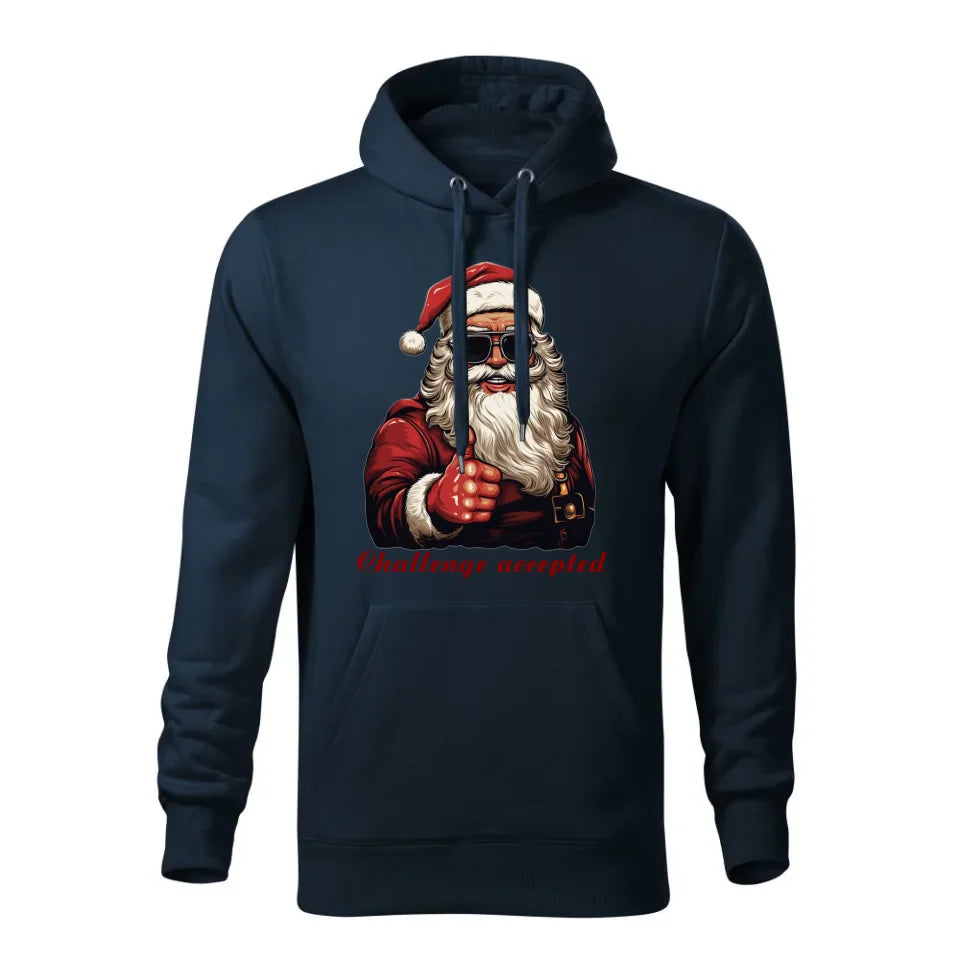 Świąteczna bluza męska z kapturem granatowa na prezent personalizacja hoodie Święta Boże Narodzenie Mikołajki