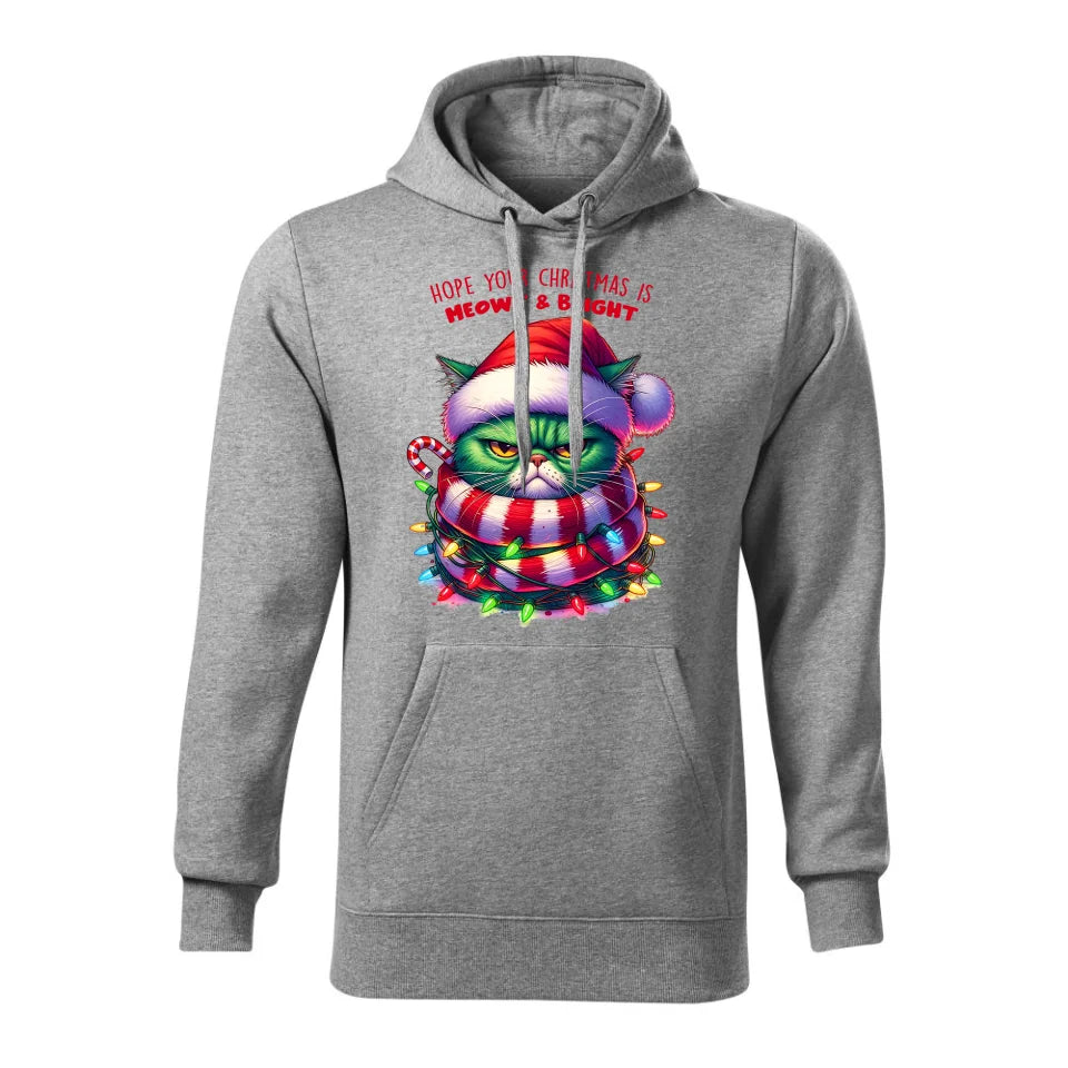 Świąteczna bluza męska z kapturem szara na prezent personalizacja hoodie Święta Boże Narodzenie Mikołajki