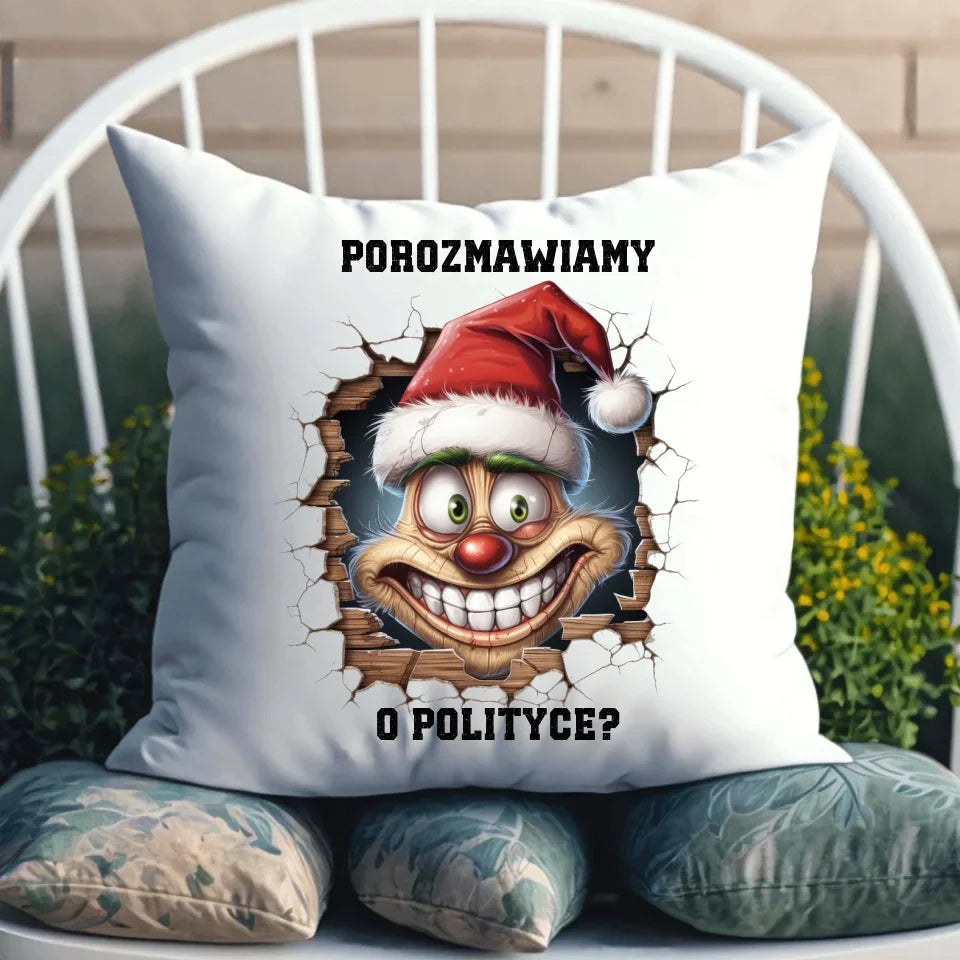 Personalizowana pluszowa poduszka świąteczna na prezent 45x45 cm