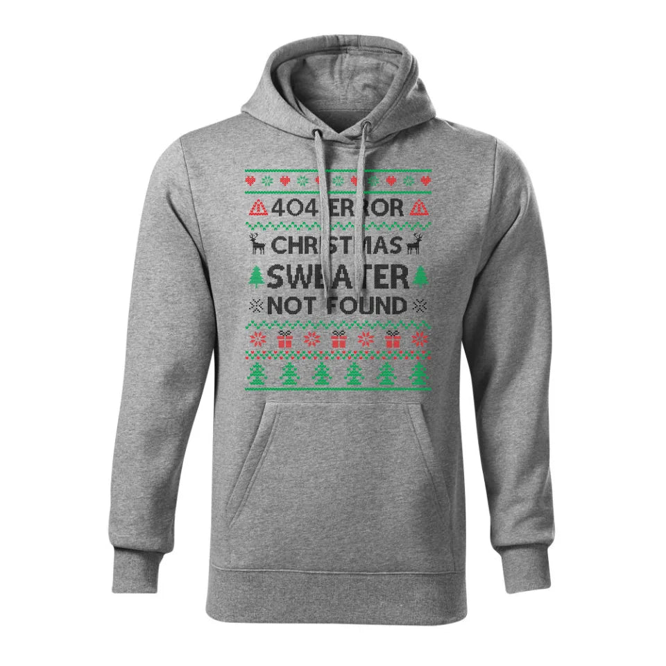 Świąteczna bluza męska z kapturem szara na prezent personalizacja hoodie Święta Boże Narodzenie Mikołajki