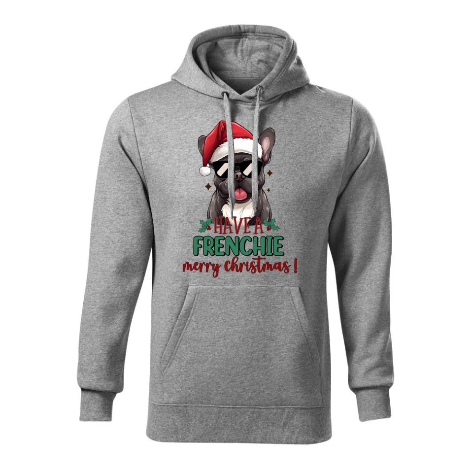 Świąteczna bluza męska z kapturem szara na prezent personalizacja hoodie Święta Boże Narodzenie Mikołajki