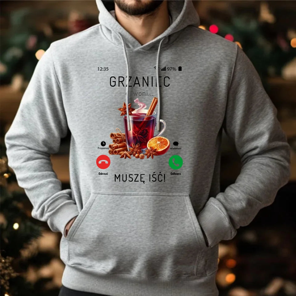 Świąteczna bluza męska z kapturem na prezent hoodie personalizacja