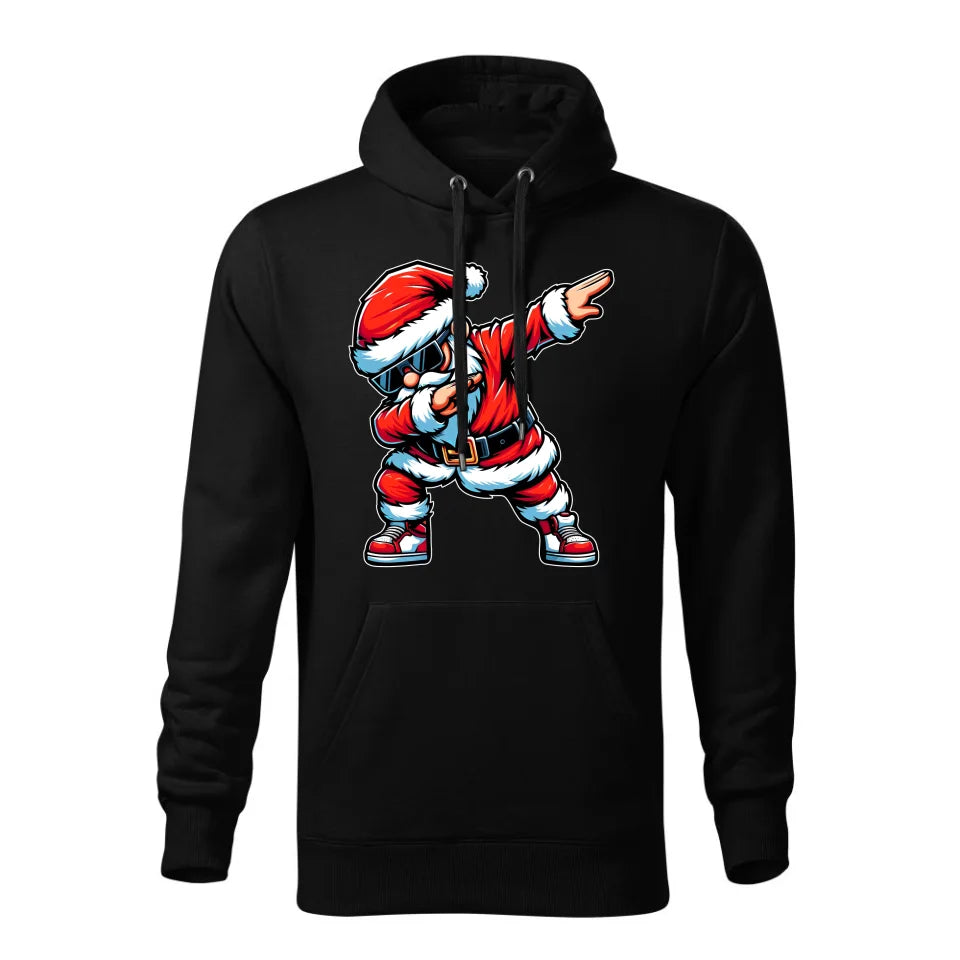 Świąteczna bluza męska z kapturem czarna na prezent personalizacja hoodie Święta Boże Narodzenie Mikołajki