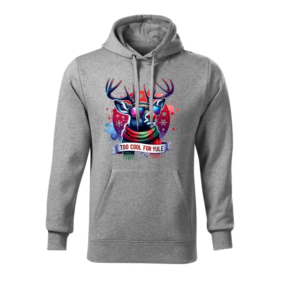 Świąteczna bluza męska z kapturem szara na prezent personalizacja hoodie Święta Boże Narodzenie Mikołajki