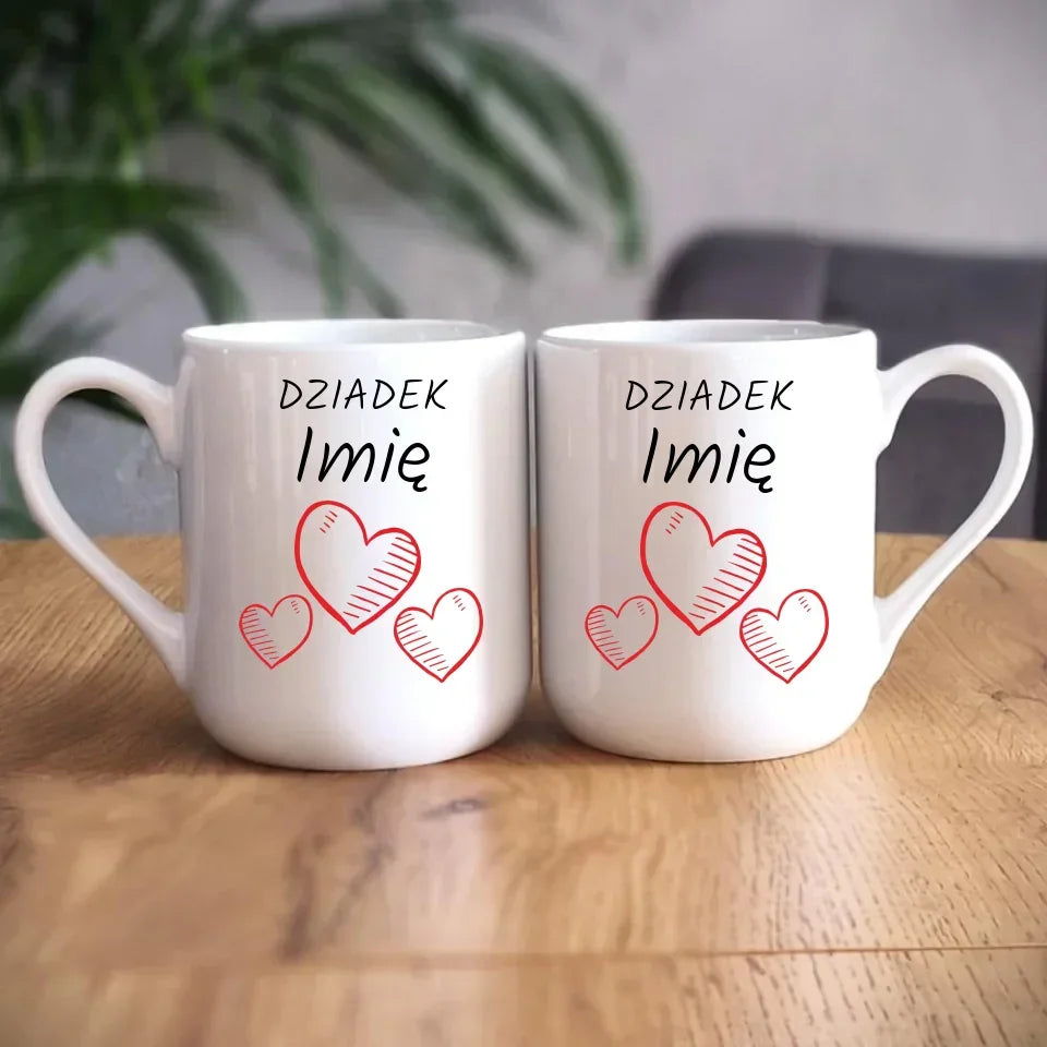 Serca | Personalizowany kubek dla dziadka D01 - StoryCups.pl