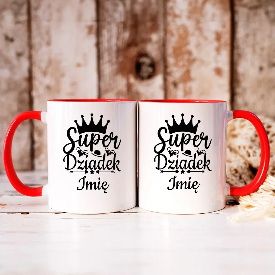Super Dziadek | Personalizowany kubek dla dziadka D03 - StoryCups.pl
