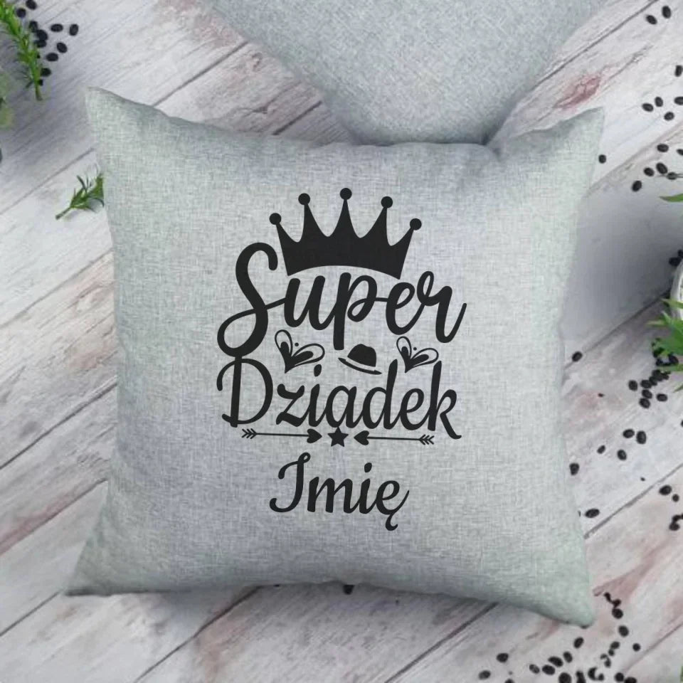 Super Dziadek | Personalizowana poduszka dla dziadka D03 - StoryCups.pl