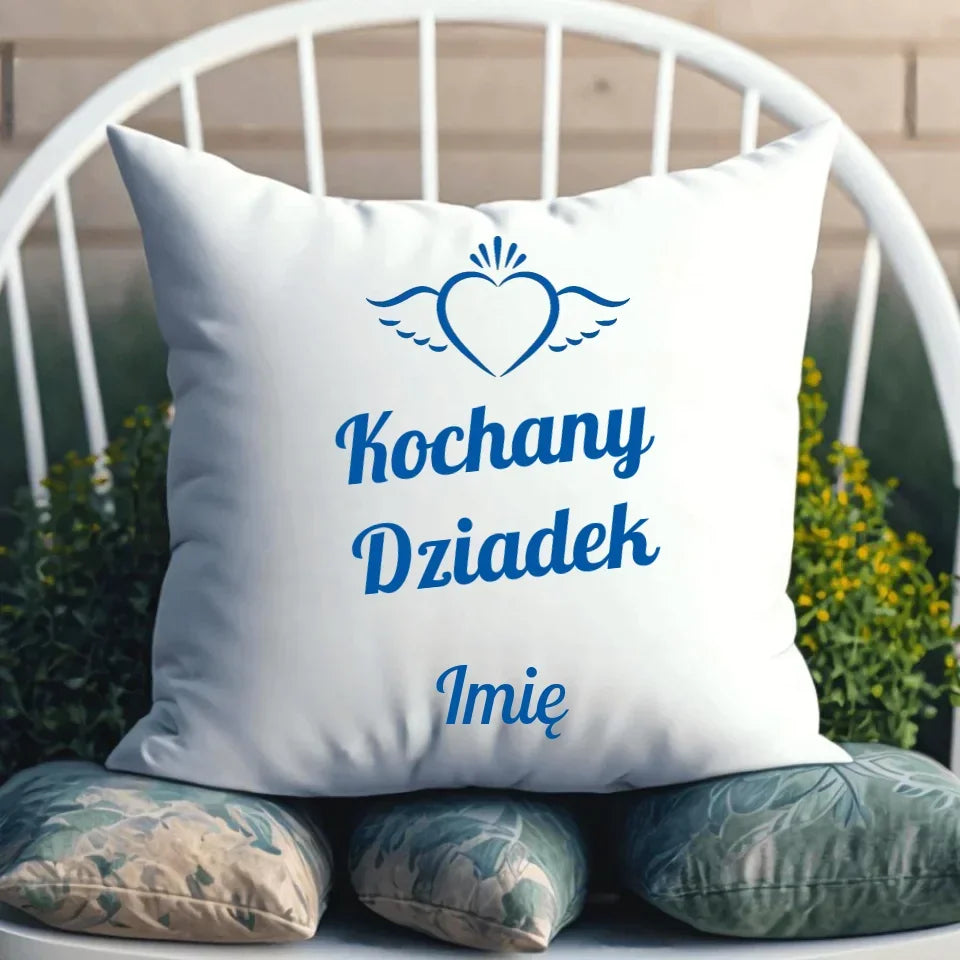 Kochany Dziadek | Personalizowana poduszka dla dziadka D05 - StoryCups.pl