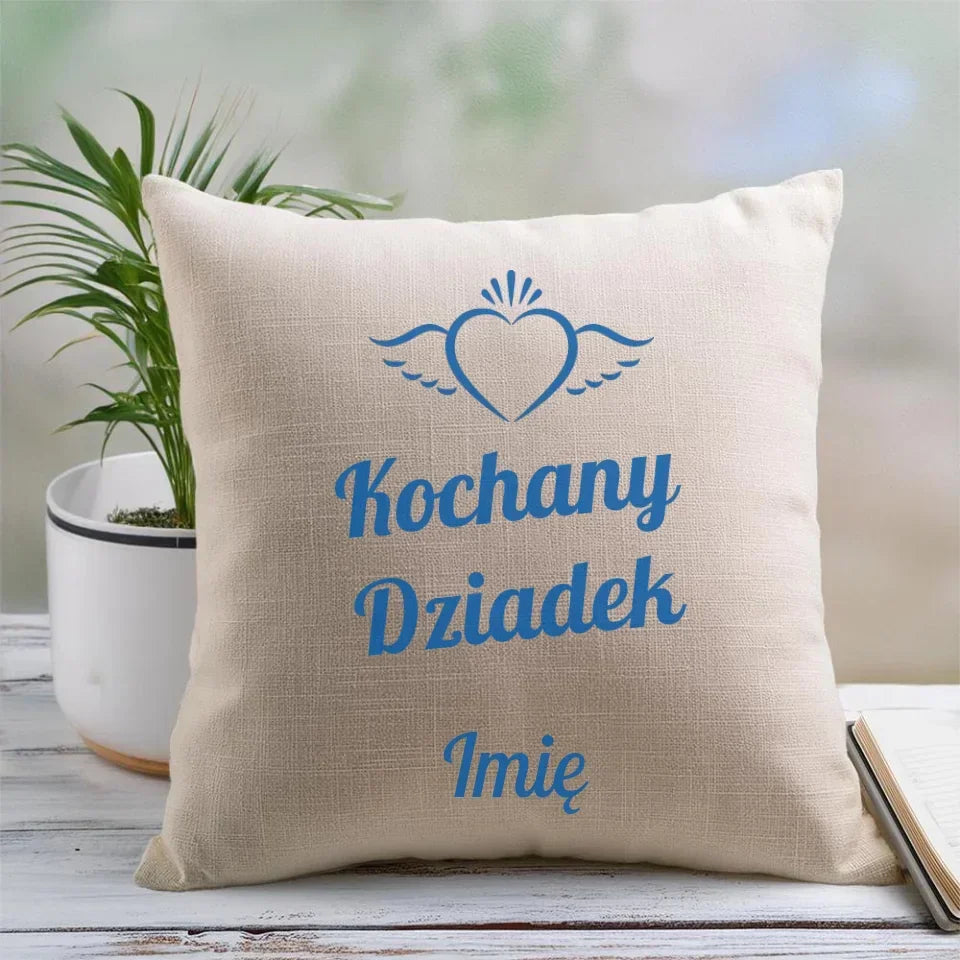 Kochany Dziadek | Personalizowana poduszka dla dziadka D05 - StoryCups.pl