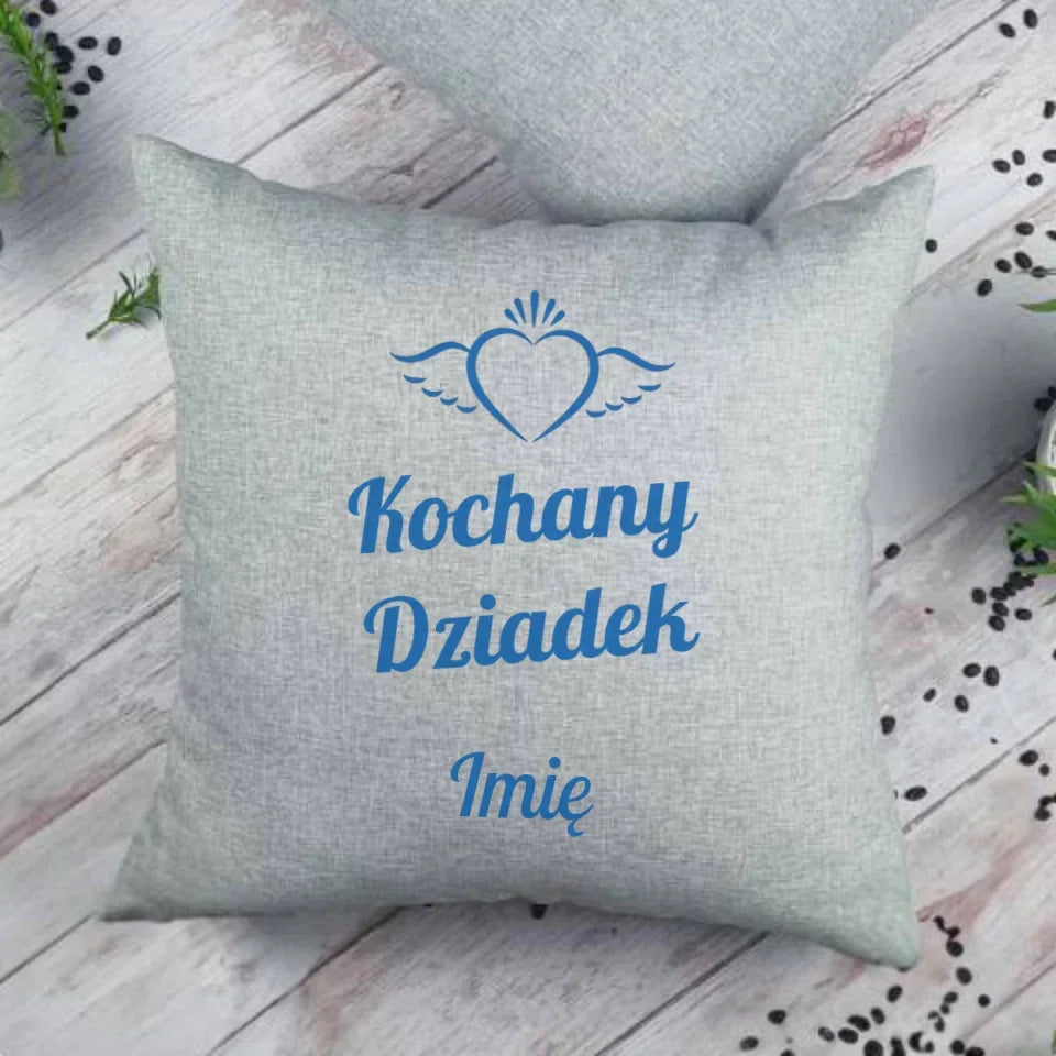 Kochany Dziadek | Personalizowana poduszka dla dziadka D05 - StoryCups.pl