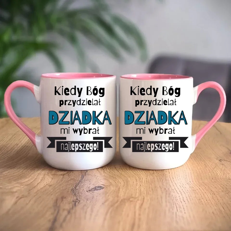 Bóg wybrał najlepszego dziadka | Kubek dla dziadka D08 - StoryCups.pl