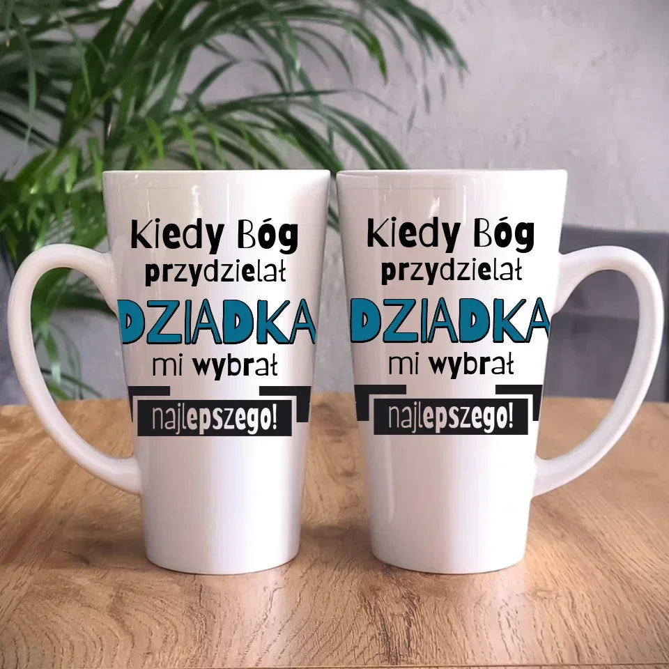 Bóg wybrał najlepszego dziadka | Kubek dla dziadka D08 - StoryCups.pl