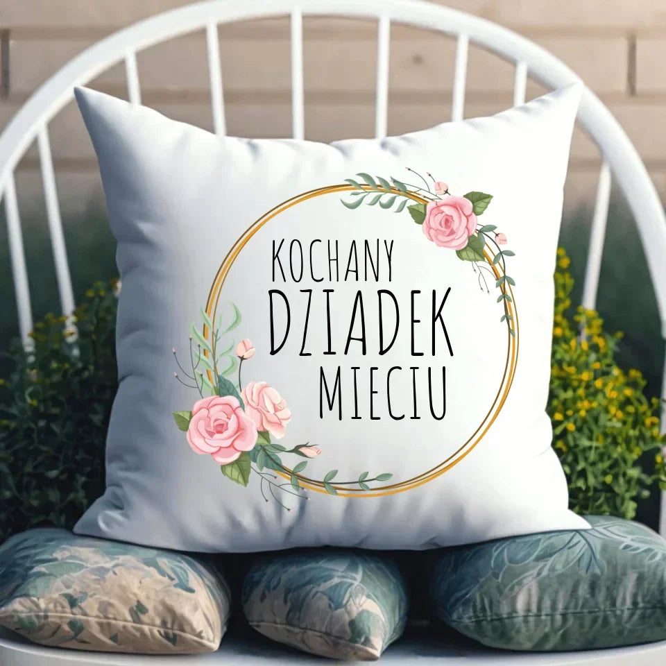 Kochany Dziadek | Personalizowana poduszka dla dziadka D10 - StoryCups.pl