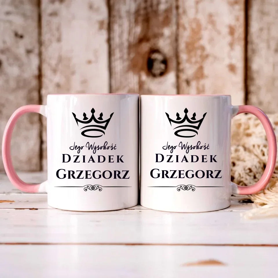 Jego Wysokość Dziadek | Personalizowany kubek dla dziadka D11 - StoryCups.pl