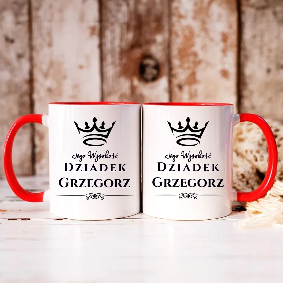 Jego Wysokość Dziadek | Personalizowany kubek dla dziadka D11 - StoryCups.pl