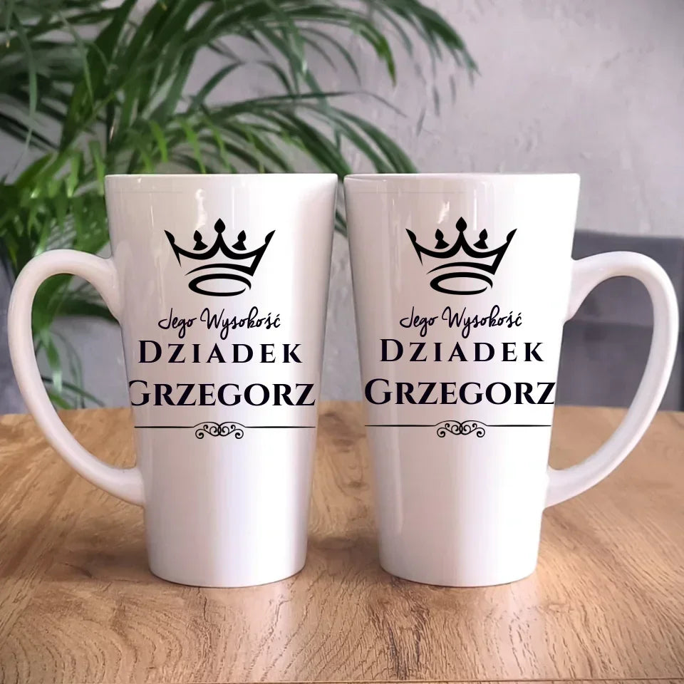 Jego Wysokość Dziadek | Personalizowany kubek dla dziadka D11 - StoryCups.pl