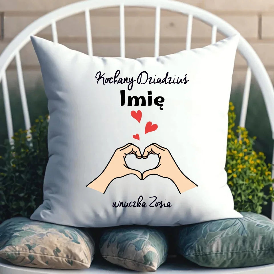 Kochany Dziadziuś | Personalizowana poduszka dla dziadka D13 - StoryCups.pl
