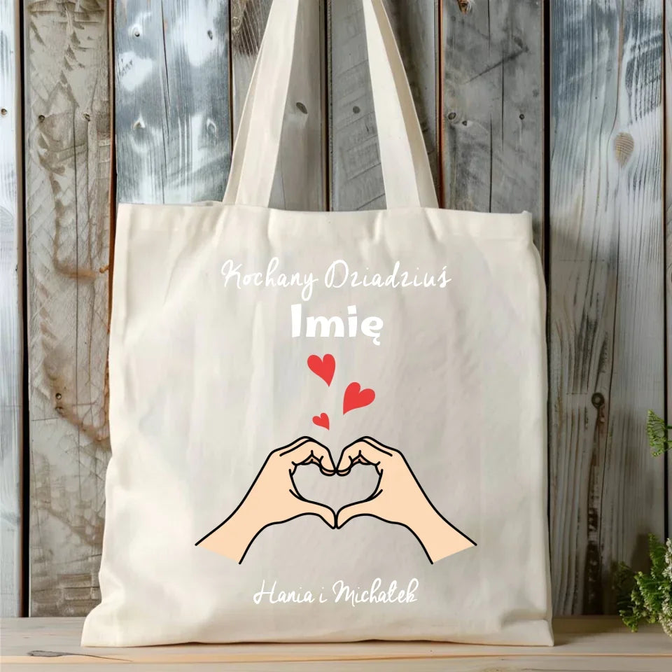 Kochany Dziadziuś | Personalizowana torba dla dziadka D13 - StoryCups.pl