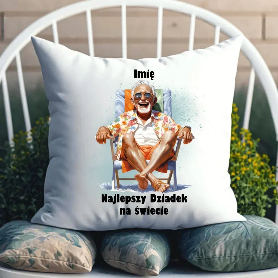 Najlepszy Dziadek na świecie | Poduszka z imieniem dla dziadka D14 - StoryCups.pl