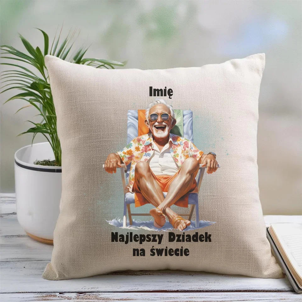 Najlepszy Dziadek na świecie | Poduszka z imieniem dla dziadka D14 - StoryCups.pl