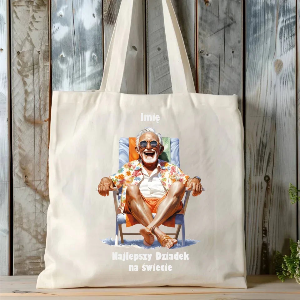 Najlepszy Dziadek na świecie | Personalizowana torba dla dziadka D14 - StoryCups.pl