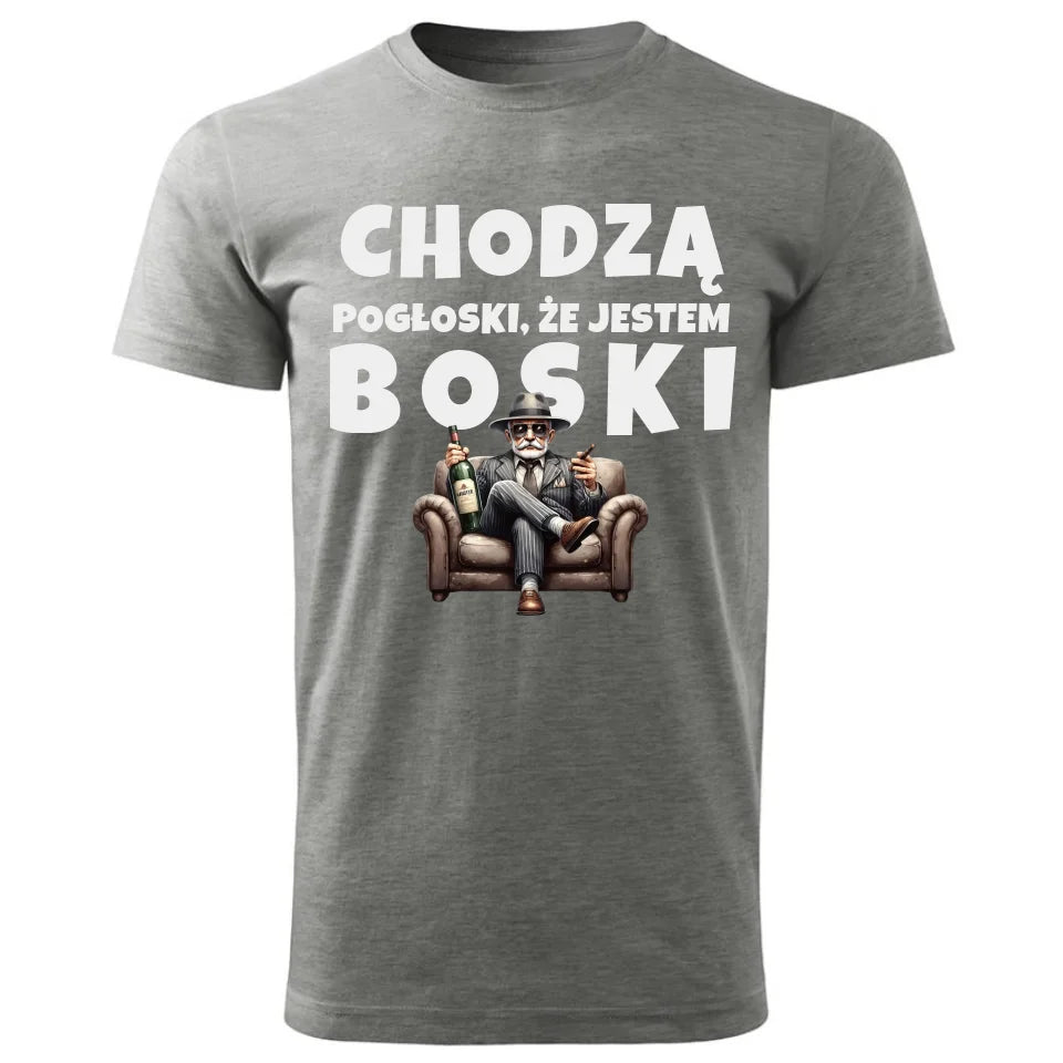 Personalizowana koszulka dla dziadka – szara - T-shirt z nadrukiem prezent dla dziadka na Dzień Dziadka, urodziny, Święta