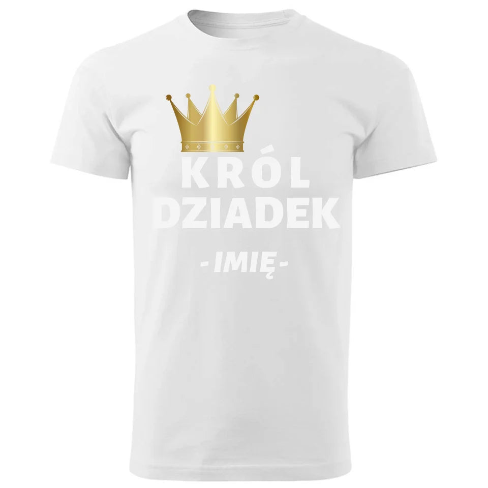 Personalizowana koszulka dla dziadka – biała - T-shirt z nadrukiem prezent dla dziadka na Dzień Dziadka, urodziny, Święta